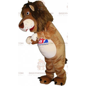 Disfraz de mascota de BIGGYMONKEY™ tigre, león, beige y blanco