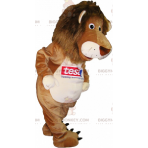 Στολή BIGGYMONKEY™ Tiger Lion Beige και White Mascot -
