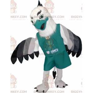 BIGGYMONKEY™ Mascottekostuum Wit, grijze en zwarte adelaar met