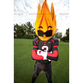 Vlam BIGGYMONKEY™ mascottekostuum met zonnebril - Niet-geclassificeerde mascottes - BIGGYMONKEY_0745 - BiggyMonkey.com