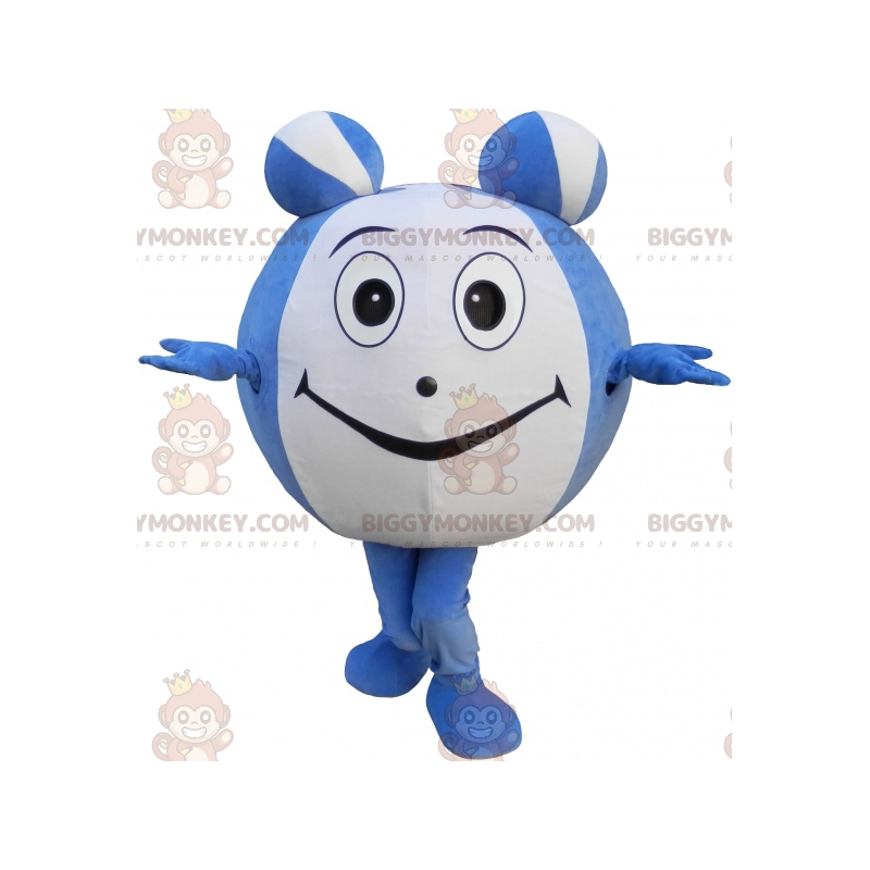 Disfraz de mascota de pez azul y verde BIGGYMONKEY™ con nariz