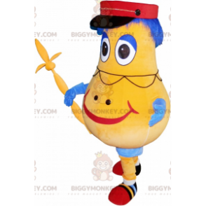 Στολή μασκότ BIGGYMONKEY™ με κίτρινο και μπλε Potato Man - Αρσενικές μασκότ - BIGGYMONKEY_06216 - BiggyMonkey.com