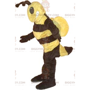 Gelbes und schwarzes Wespen-BIGGYMONKEY™-Maskottchen-Kostüm