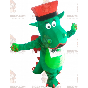 Costume da mascotte drago verde e rosso BIGGYMONKEY™ con