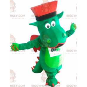 Costume da mascotte drago verde e rosso BIGGYMONKEY™ con