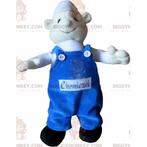 Kostium maskotki BIGGYMONKEY™ Biały bałwan z niebieskim