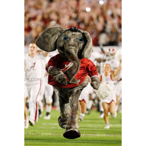 BIGGYMONKEY™ Mascot Costume Gray Elephant With Red T-Shirt –