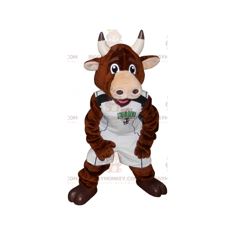 BIGGYMONKEY™ Costume da mascotte toro mucca marrone in BIGGYMONKEY™ Costume da mascotte toro mucca marrone in