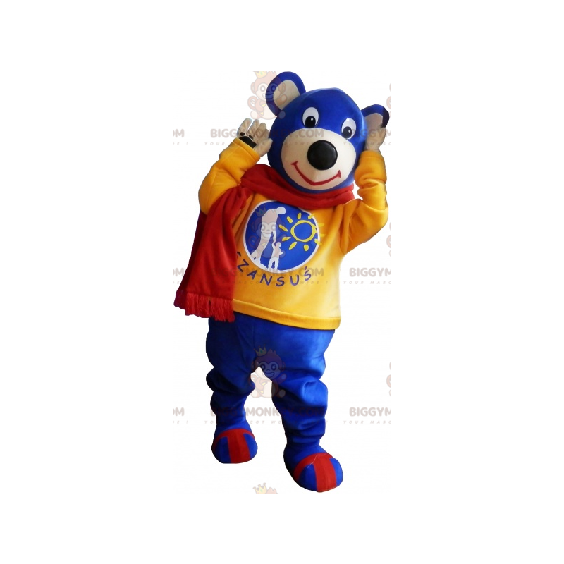 Traje de mascote de pelúcia azul BIGGYMONKEY™ com suéter