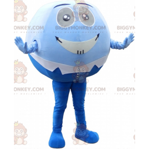 BIGGYMONKEY™ Costume da Mascotte Blu e Bianco Uomo Rotondo e
