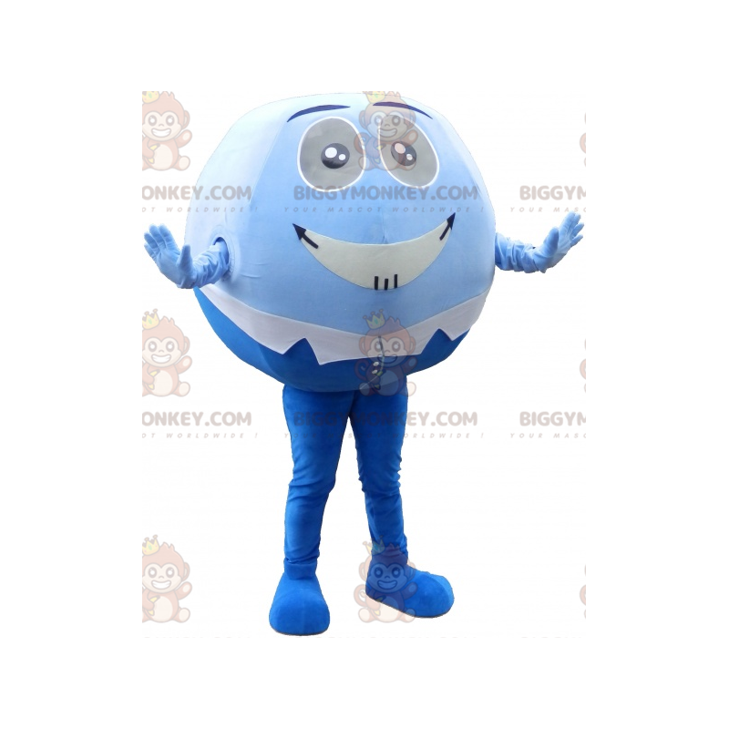 BIGGYMONKEY™ Costume da Mascotte Blu e Bianco Uomo Rotondo e BIGGYMONKEY™ Costume da Mascotte Blu e Bianco Uomo Rotondo e