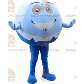 BIGGYMONKEY™ maskotdräkt blå och vit rund och rolig man - Maskot för män - BIGGYMONKEY_06236 - BiggyMonkey.com