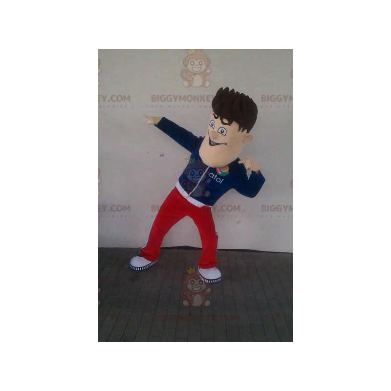 BIGGYMONKEY™ Traje de mascote adolescente grande e sorridente – BIGGYMONKEY™ Traje de mascote adolescente grande e sorridente –