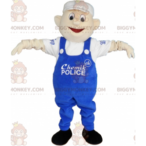 Man Painter Worker BIGGYMONKEY™ Maskotdräkt i overall -