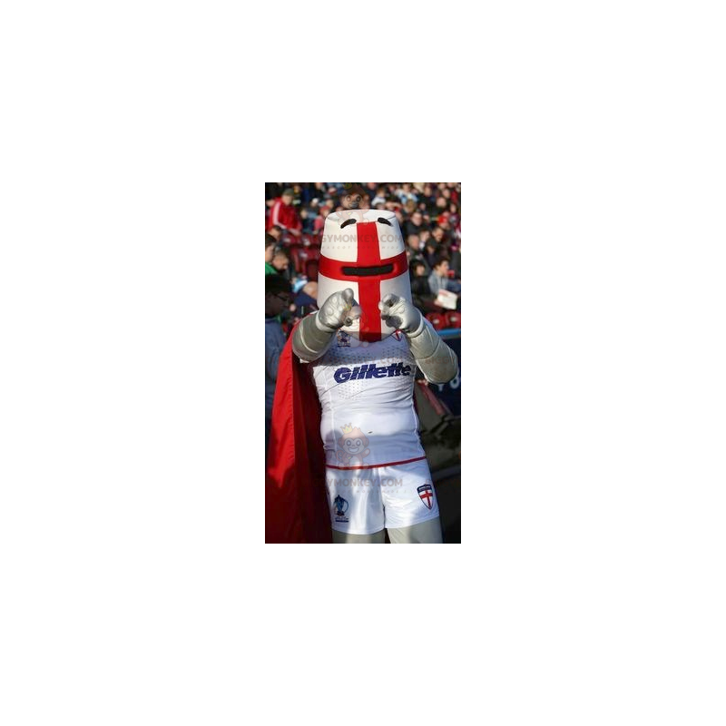 Costume de mascotte BIGGYMONKEY™ de chevalier avec un casque et Costume de mascotte BIGGYMONKEY™ de chevalier avec un casque et
