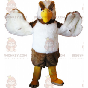 Disfraz de mascota BIGGYMONKEY™ de buitre pájaro azul y blanco intimidante - Mascota del pájaro - BiggyMonkey.com