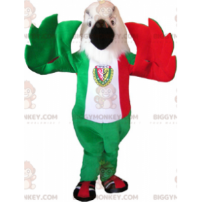Στολή μασκότ Eagle BIGGYMONKEY™ σε χρώματα ιταλικής σημαίας -