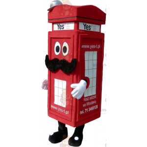 BIGGYMONKEY™ London Type rød telefonboks maskotkostume -