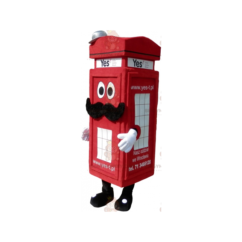 Kostým maskota červené telefonní budky BIGGYMONKEY™ London Type Kostým maskota červené telefonní budky BIGGYMONKEY™ London Type