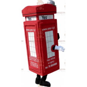 BIGGYMONKEY™ London Type rød telefonboks maskotkostume -