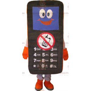 Black White Orange Cellphone BIGGYMONKEY™ Mascot Costume –