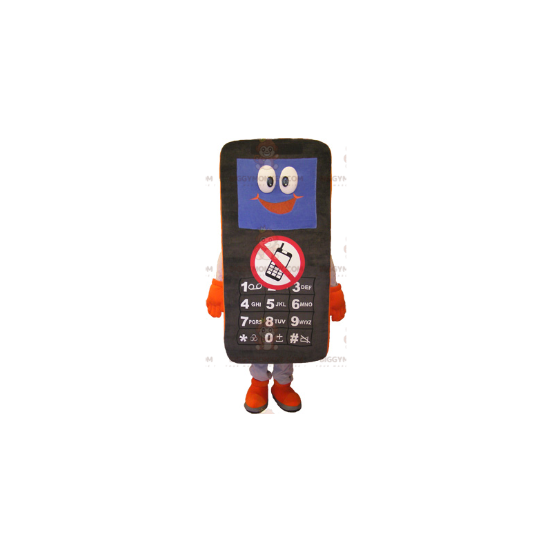 Black White Orange Cellphone BIGGYMONKEY™ Mascot Costume – Black White Orange Cellphone BIGGYMONKEY™ Mascot Costume –
