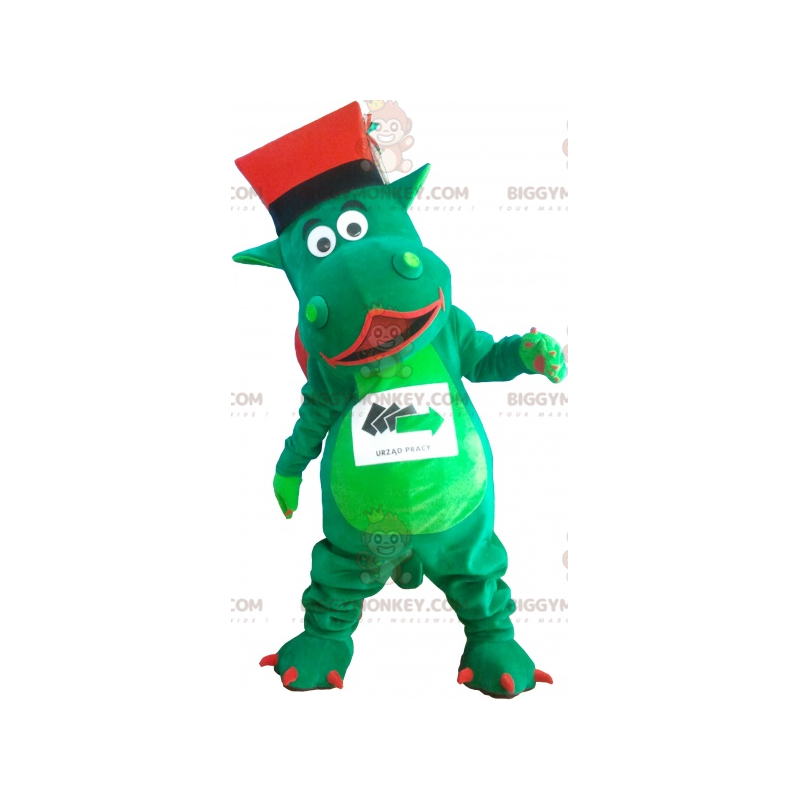 Στολή μασκότ BIGGYMONKEY™ Green Giant Dinosaur με καπέλο - Μασκότ δεινοσαύρων - BIGGYMONKEY_06252 - BiggyMonkey.com