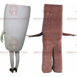 Chocolate bar and a big drop of milk 2 mascot BIGGYMONKEY™s –