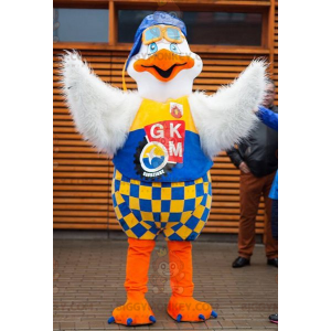 Πολύχρωμη στολή μασκότ BIGGYMONKEY™ Flying Bird Gull - Μασκότ πουλιών - BIGGYMONKEY_06268 - BiggyMonkey.com