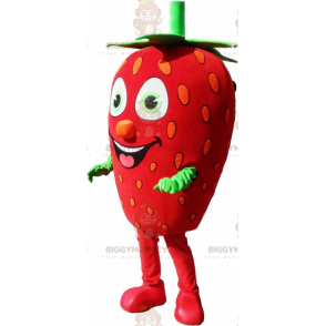 Maskot Giant Strawberry BIGGYMONKEY™ Kostým jahodový kostým - Ovocný maskot - BIGGYMONKEY_06269 - BiggyMonkey.com