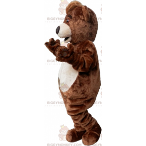 BIGGYMONKEY™ Pehmoruskea ja ruskea karhu maskottiasu -