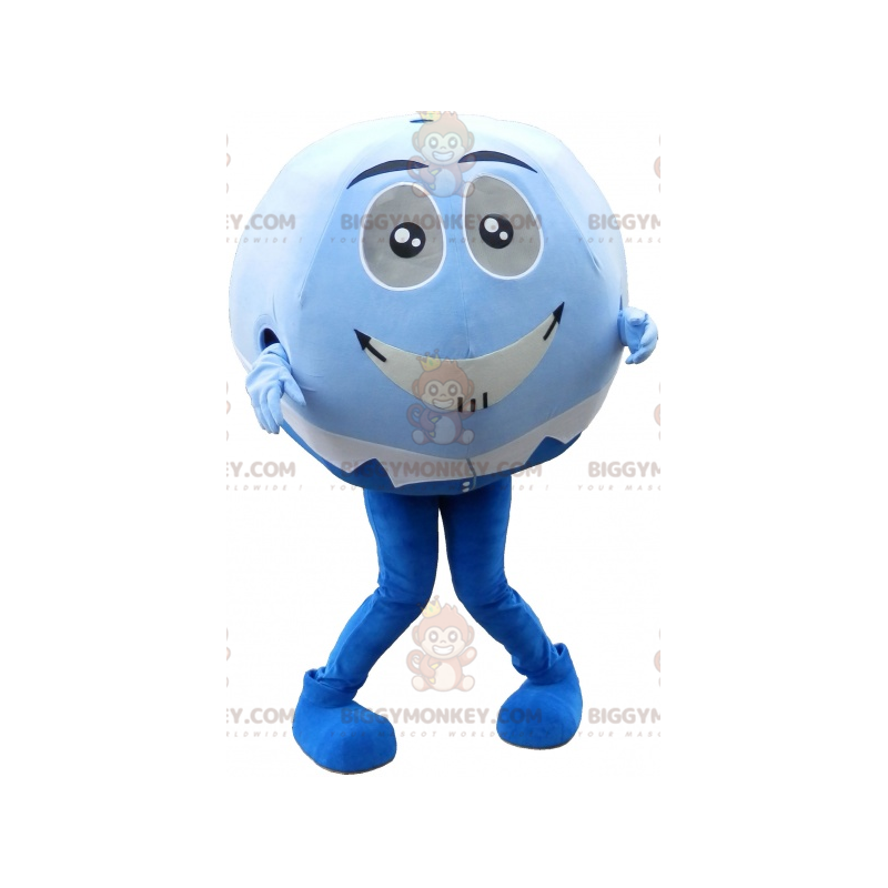 Sinivalkoinen pallo BIGGYMONKEY™ maskottiasu. BIGGYMONKEY™ Sinivalkoinen pallo BIGGYMONKEY™ maskottiasu. BIGGYMONKEY™