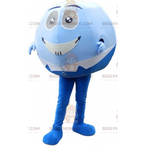 Blue and white ball BIGGYMONKEY™ mascot costume. BIGGYMONKEY™