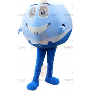 Kostým maskota BIGGYMONKEY™ s modrou a bílou koulí. Kostým