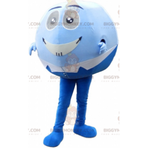 Blue and white ball BIGGYMONKEY™ mascot costume. BIGGYMONKEY™