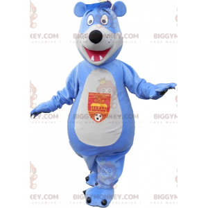 Μπλε και Λευκή Στολή μασκότ Teddy BIGGYMONKEY™ - Biggymonkey.com