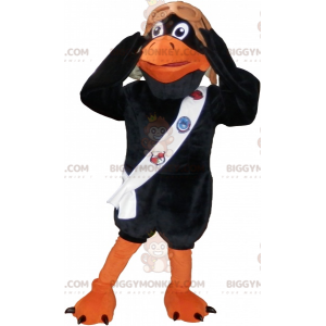 Στολή μασκότ Seagull BIGGYMONKEY™ με γιγάντιο κράνος αεροπόρου
