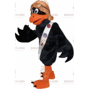 Costume da mascotte Gabbiano BIGGYMONKEY™ con elmo da aviatore