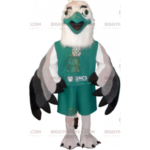 BIGGYMONKEY™ Mascot Costume White and Green Sphinx In