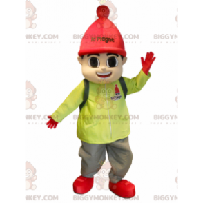 Kostým maskota malého chlapce BIGGYMONKEY™ v lyžařské výstroji
