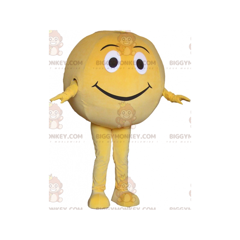 Kæmpe gul bold BIGGYMONKEY™ maskotkostume. Rundt BIGGYMONKEY™ Kæmpe gul bold BIGGYMONKEY™ maskotkostume. Rundt BIGGYMONKEY™