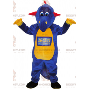 Purple Yellow and Red Dinosaur BIGGYMONKEY™ Mascot Costume –