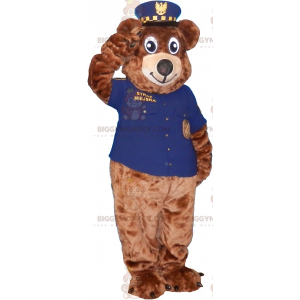 Costume de mascotte BIGGYMONKEY™ d'ours brun en tenue de shérif