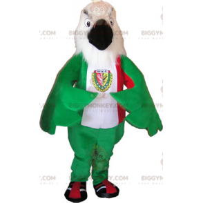 Traje de mascote BIGGYMONKEY™ de águia vermelha verde branca - Mascote pássaro - BIGGYMONKEY_06288 - BiggyMonkey.com