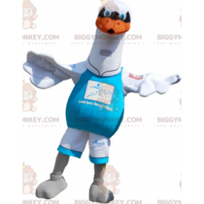 Στολή μασκότ White Seagull BIGGYMONKEY™. Στολή λευκού πουλιού -