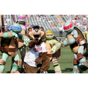 Teenage Mutant Ninja Turtles famous cartoon turtles mascot