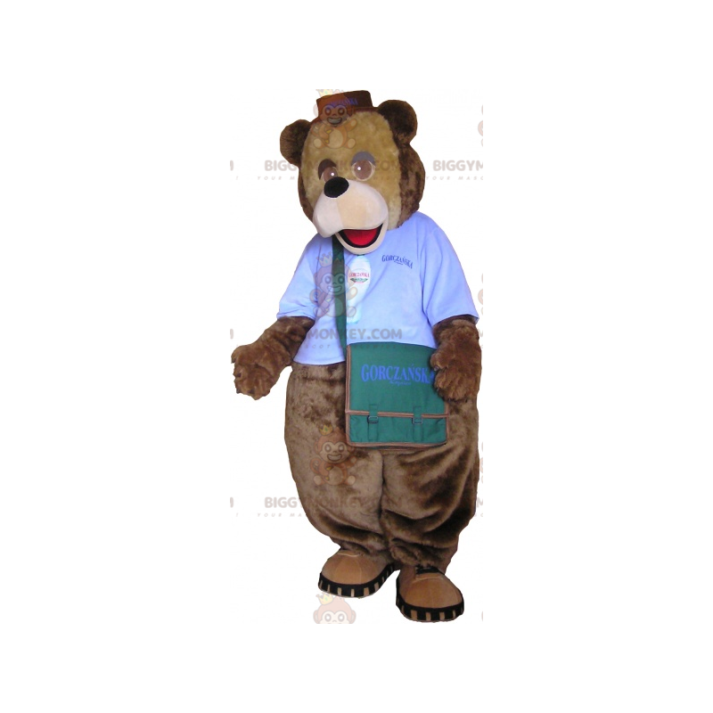 Bruine beer BIGGYMONKEY™ mascottekostuum met draagzak - Bruine beer BIGGYMONKEY™ mascottekostuum met draagzak -