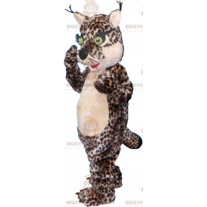 BIGGYMONKEY™ Cat Leopard Mascot Costume with Bug Eyes -