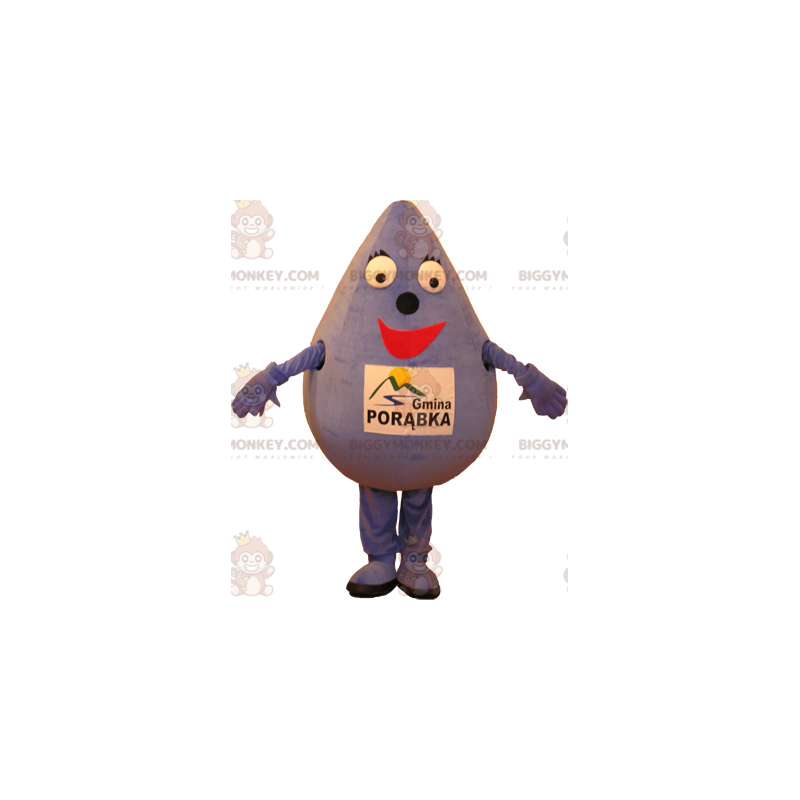 Purple Smiling Giant Water Drop BIGGYMONKEY™ Mascot Costume -
