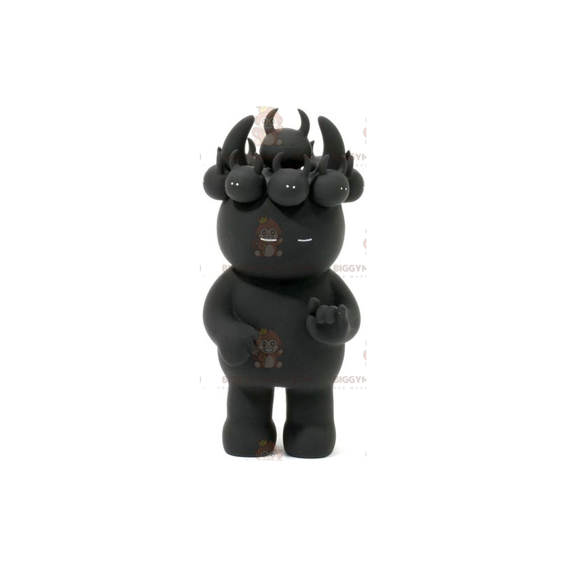 BIGGYMONKEY™ Maskotdräkt Svart Imp med ungar på huvudet - BIGGYMONKEY™ Maskotdräkt Svart Imp med ungar på huvudet -